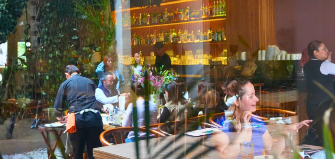 brunch en terraza Roma Norte ambiente relajado en restaurante de la Roma