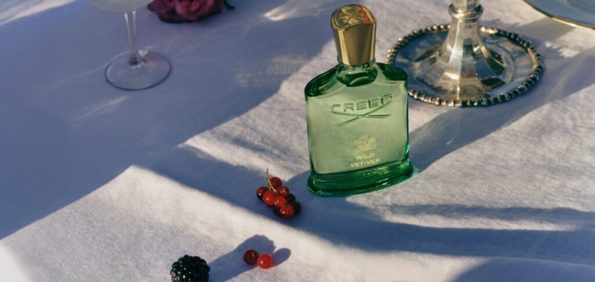 Wild Vetiver de Creed fragancia de lujo inspirada en jardín inglés salvaje