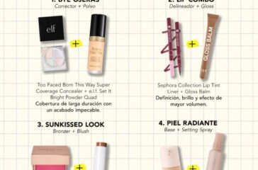Makeup Math de Sephora con diferentes combinaciones de productos de maquillaje