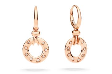Iconica earrings in rose gold and diamonds by Pomellato